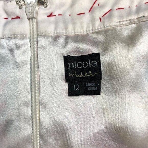 NICOLE BY NICOLE MILLER BEADS EMBELISHED SHIFT DRESS SIZE 12 - Picture 8 of 8